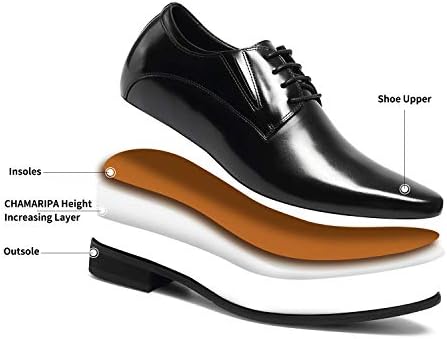 CHAMARIPA erkek Oxford Yüksekliği Artan Asansör Ayakkabı Smokin Elbise Ayakkabı Hakiki Deri 3.15 Uzun Boylu H62D11K011D