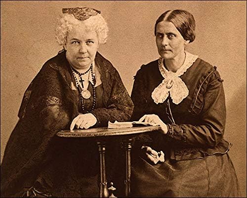 Elizabeth Cady Stanton ve Susan B. Anthony Sarony 8x10 Gümüş Halide Fotoğraf Baskısı