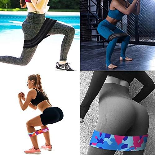 TFIIEXFL Egzersiz Direnç Bantları Kaymaz Lateks İplik Yoga Direnç Döngüler Spor Egzersiz Bantları Fitness için (Renk: Kamuflaj Gri,