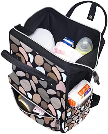 Kahverengi Beyaz Taş Yolu Dikişsiz Desen bebek bezi çantası Sırt Çantası Bebek Bezi Değiştirme Çantaları Çok Fonksiyonlu Büyük Kapasiteli
