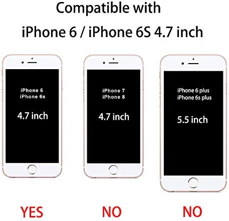 TENOC Telefon Kılıfı için Uyumlu iPhone 6S ve iPhone 6 4.7 İnç, kristal Berraklığında Ultra İnce Durumlarda Yumuşak TPU Kapak Tam Koruyucu