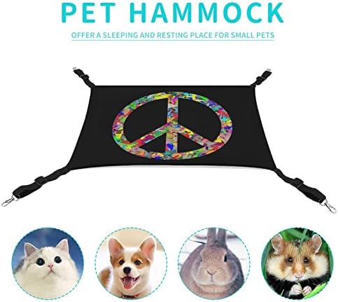 Barış Logosu evcil hayvan hamağı Rahat Ayarlanabilir Asılı Yatak Küçük Hayvanlar Köpekler Kediler Hamster
