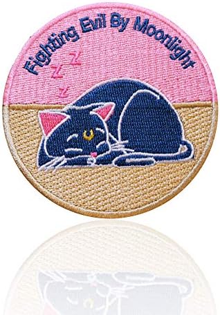 Luna Kedi Yama / Demir On / Dikmek / Aplike / İşlemeli / DIY / Ceketler, Gömlekler, Sırt Çantaları / Sailor Moon Cadı Pembe…