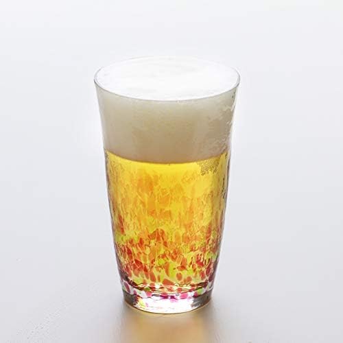 東洋佐々木ガ Toy Toy Toyo Sasaki Glass CN17705-D05 Bira Bardağı, Su Rengi, Tek Lokma Bira, Çiçek Rengi, Bulaşık Makinesinde Yıkanabilir,