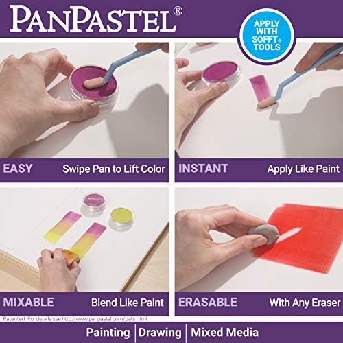 PanPastel 30078 Ultra Yumuşak Sanatçı Pastel 6 Renk Seti - Sedefli Alt Takım ve Palet Tepsisi