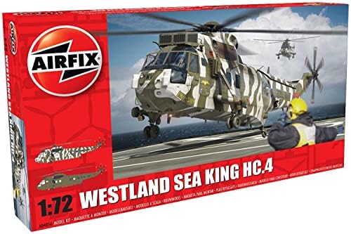 Airfix A04056 Westland Deniz Kralı HC.4 1: 72. Askeri Helikopter Plastik Model Seti, Donanma