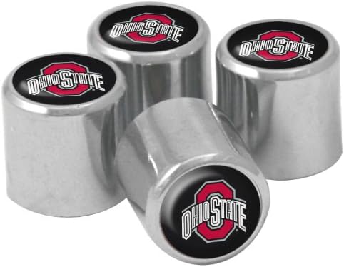 NCAA Ohio Eyaleti Buckeyes Metal Lastik Supap gövdesi Kapakları, 4'lü Paket