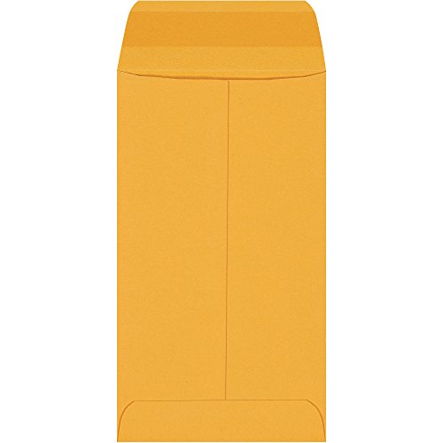 Yapışkanlı Zarflar, 3 3/8 x 6, Kraft, 5000/Kutu, İndirimli Kargo İle ABD