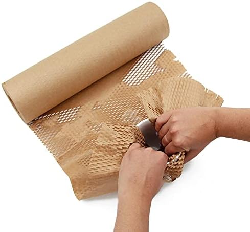 ecoducer Petek Ambalaj Kağıdı 12”x205’ Kırılabilir veya nakliye artı kırılgan Çıkartmalar ve Jüt Sicim taşımak için. Kabarcık Plastik