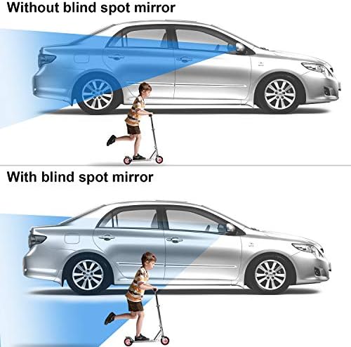 4 Paket Kör Nokta Ayna, 2 Yuvarlak HD Cam Çerçevesiz Dışbükey Dikiz Kör Nokta Ayna Sopa ile 360° Rotasyon Ayarlanabilir SUV Araba Oto