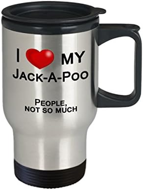 Jack-a-poo Mug-Jack-a-Poo'yu Seviyorum, insanları değil-Jack-a-poo Hediyeleri