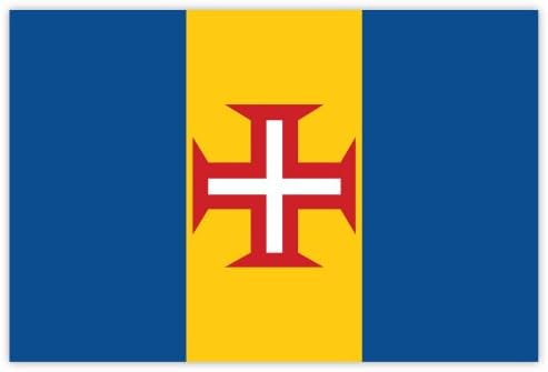 Madeira Özerk Bölgesi bayrağı Portekiz sticker çıkartma 5x 3