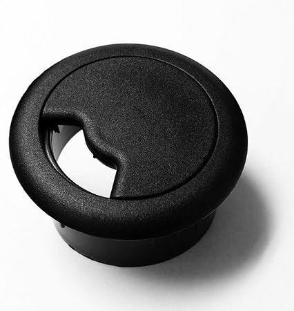 Electriduct 2 Plastik Masa Grommet Ayarlanabilir Kordon Kablo Deliği Kapağı Tel Organizatör-Siyah-10 Paket