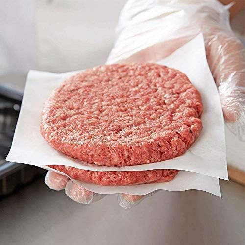 Mumlu Kasap yaprak kağıt / Hamburger Köftesi, / Set Başına 200 Yapışmaz Mumlu Kağıt Karesi (5.5x5.5)