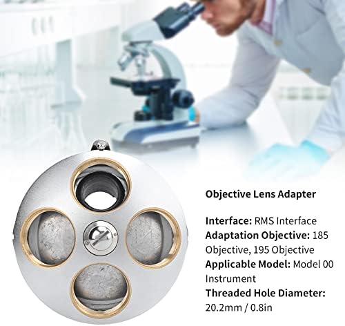 Bınyalır Objektif Lens Dönüştürücü, Mikroskop Aksesuarı Alüminyum Alaşımlı Yüksek Hassasiyetli CNC Objektif Lens Burunluk Mikroskop