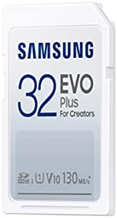 SAMSUNG EVO Artı Tam Boy 32 GB SDHC Kart 130 mb/s Full HD ve 4 K UHD, UHS-I, U1, V10 (MB-SC32K / AM)