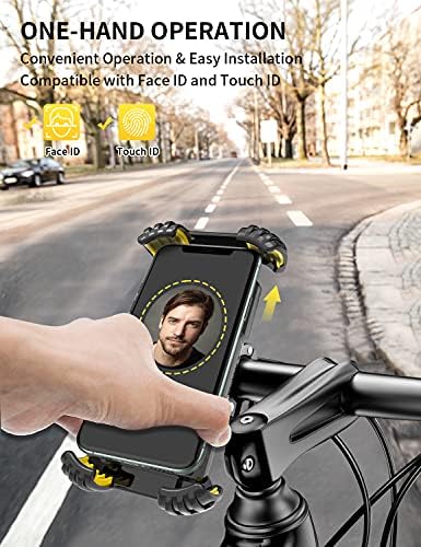 GLSLEOPER Bisiklet Telefon Montaj Tutucu, 360 ° Dönebilen Ayarlanabilir Anti-Shake Bisiklet Motosiklet Telefon Montaj, motosiklet Gidon