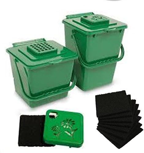Resinta 8 Paket Aktif Karbon Kompost Caddy Filtreleri Mutfak Kompost Toplayıcı ECO 2000 Kompost Toplayıcı ile Uyumlu Yedek Filtreler
