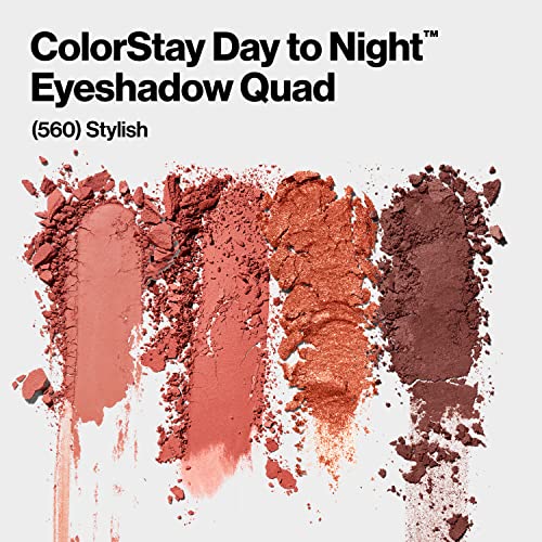 REVLON ColorStay Day to Night Eyeshadow Quad, Geçiş Tonları ve Tereyağlı Yumuşak Hissi olan Uzun Ömürlü Gölge Paleti, Kırışık ve Leke