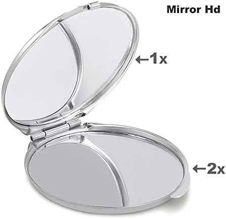 Kırmızı boks eldiveni Kompakt cep Aynası Taşınabilir Seyahat Kozmetik Ayna Katlanır Çift Taraflı 1x / 2x Büyüteç