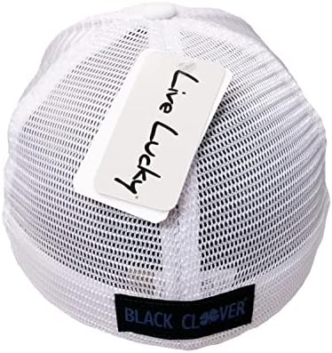 Siyah Yonca Mükemmel Şans 9 Beyaz Yonca S / M ile beyaz şapka