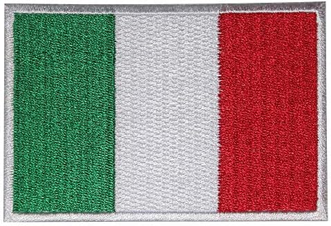 İtalya Ulusal Bayrağı İşlemeli Demir on Giysi için Yama Rozeti dikmek vb. 9 X 6 cm