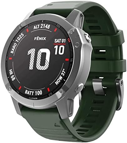 HKTS Garmin saat kordonları 22mm Genişlik Yumuşak Silikon yedek bant Adanmış saat kayışı Garmin Fenix 7 / Fenix 5 / Fenix 6 / Fenix