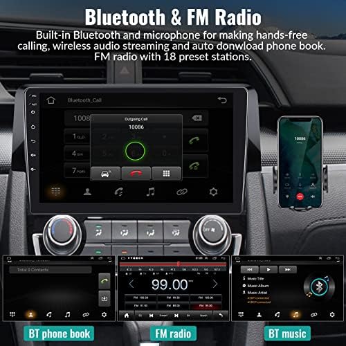 UNITOPSCI araba android müzik seti Honda Civic 2017 2018 2019 2020 için Bluetooth Araba Radyo 9 İnç Dokunmatik Ekran GPS navigasyon