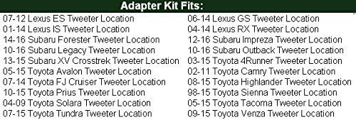 Tweeter'lar için Hoparlör Adaptörleri Lexus'a Uyar, Subaru'ya Uyar ve-2 cutout - SAK009_2-1 Pair