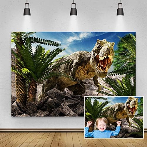 3D Dinozor Fotoğraf Arka Planında, Yeele Vinil 15x10ft Parkı Tyrannosaurus Fotoğraf Arka Plan Stüdyo Sahne Kabini Parti Dekorasyon