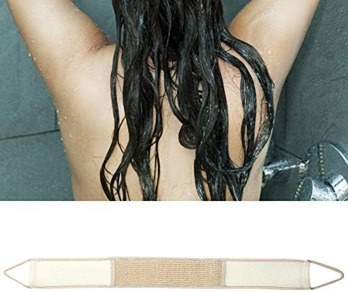 Peeling Havlu, Anti Patinaj Halat Etkili Temizlik için Doğal Pamuk Keten Banyo Havlusu Vücut Scrubber Duş