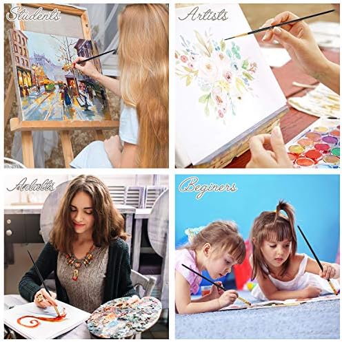 Sanatçı Boya Fırçaları 15 Adet - Akrilik Yağ Suluboya Guaj ve Yüz Boyama-Sanatçılar için Yeni Başlayanlar ve Çocuklar