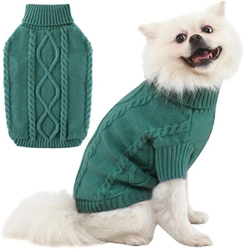 Sıcak Köpek Kazak Kış Kedi Giysileri, Balıkçı Yaka Köpek Giysileri Büyük Köpekler için Erkek Kız, Kazak Noel Tatili Pet Kazak, Tavuskuşu