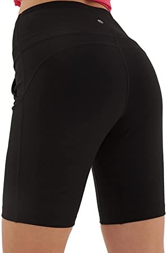 Lulucheri Biker Şort Cepler ile Kadınlar için Yüksek Belli Yoga Pantolon 8