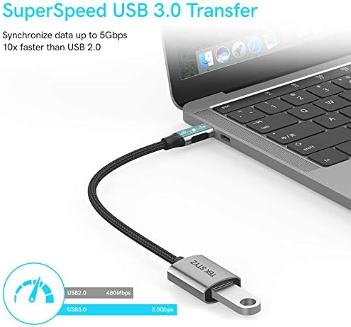 Tek Styz USB-C USB 3.0 Adaptörü, LG Tonsuz UVnano FN6 OTG Tip-C/PD Erkek USB 3.0 Dişi Dönüştürücünüzle uyumludur. (5Gbps)