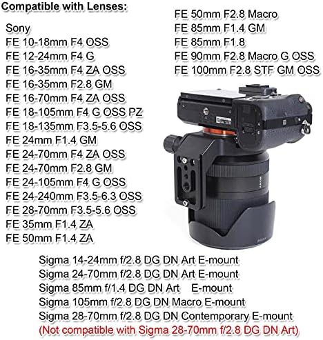 Lens Yaka 61.5 mm tripod bağlama aparatı Yüzük için Hızlı Bırakma Plakası ile Sony FE 12-24mm F4 G, FE 85mm F1. 8, FE 16-35mm F2. 8