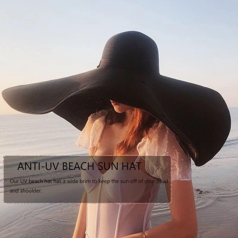 Büyük Boy Dev Plaj Güneş Şapkası, Kadınlar için Disket Plaj Şapkaları