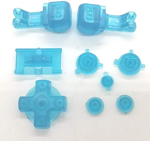 Plastik A B Başlat'ı Seçin L R Düğmeler D Pad Gameboy Advance SP için GBA SP Tam Düğme Seti Şeffaf Açık Mavi