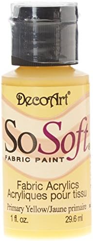 DecoArt DSS37-26 SoSoft Kumaş Akrilik Boya, 1 Ons, Birincil Sarı