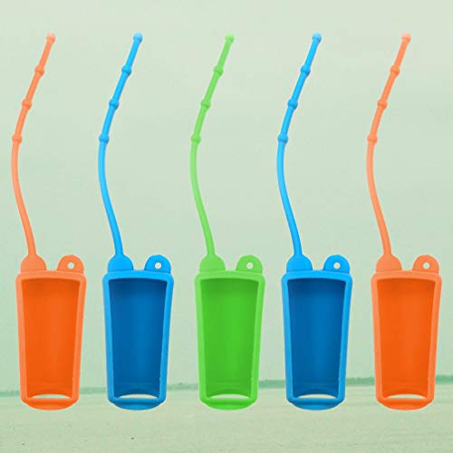 Cabilock 5 ADET El sabun şişesi Tutucu Seyahat Taşınabilir Plastik Sızdırmaz Şişeler Anahtarlık Taşıyıcıları Ev İçin Uygun 1OZ Şişeler
