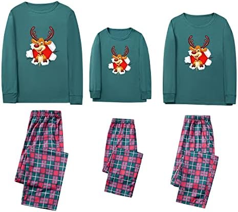 Raiders Pijama Aile Eşleştirme aile pijamaları Setleri Noel Geyik Üst Ve Ekose paskalya pijamaları Aile