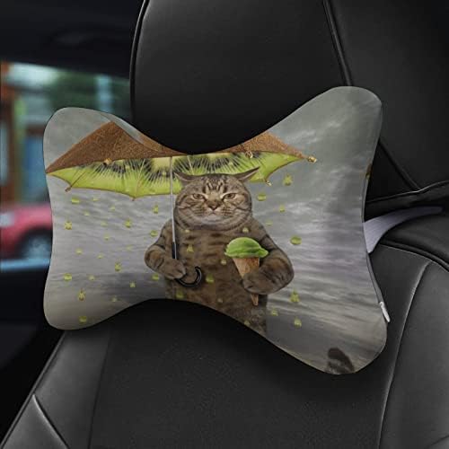 Kedi Kivi Şemsiye Araba Boyun Yastık 2 Kemik Şekilli Otomatik Kafalık Yastıklar Yastık Seyahat Araba Ev Dekoratif