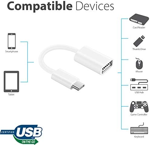 Klavye, Flash Sürücüler, fareler vb.Gibi Hızlı, Doğrulanmış, Çoklu kullanım İşlevleri için Vivo V23 Pro'nuzla Uyumlu OTG USB-C 3.0